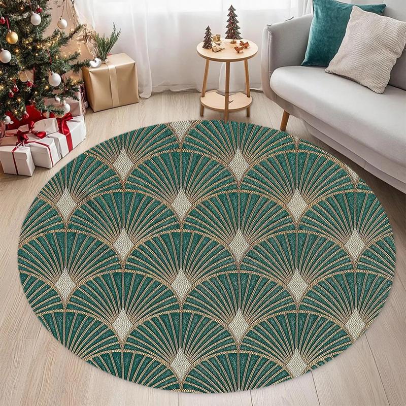 2D Art Deco Area Rug Retro Fan Pattern Carpet for Living Room Bedroom Decor Soft Velvet Non Slip Floor Mat Bedroom Decoration 80cm x 80cm
2D Art Deco Area Rug Retro Fan Pattern Carpet for Living Room Bedroom Decor Soft Velvet Non Slip Floor Mat Bedroom Decoration 80cm x 80cm
