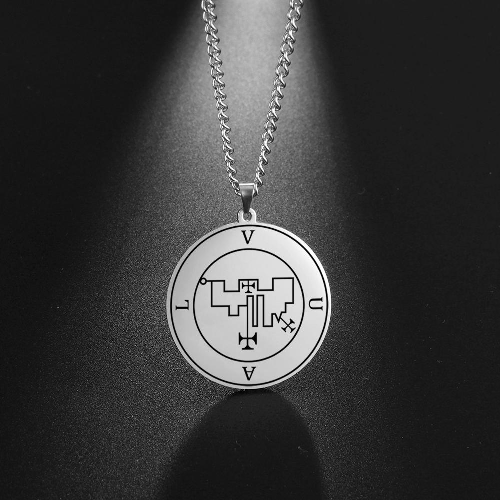LIKGREAT Stainless Steel Lesser Key of King Solomon Occult Sigil 72 Demon Medalion Necklace for Men Women Pagan Kabbalah Amulet Steel Color
LIKGREAT Stainless Steel Lesser Key of King Solomon Occult Sigil 72 Demon Medalion Necklace for Men Women Pagan Kabbalah Amulet Steel Color