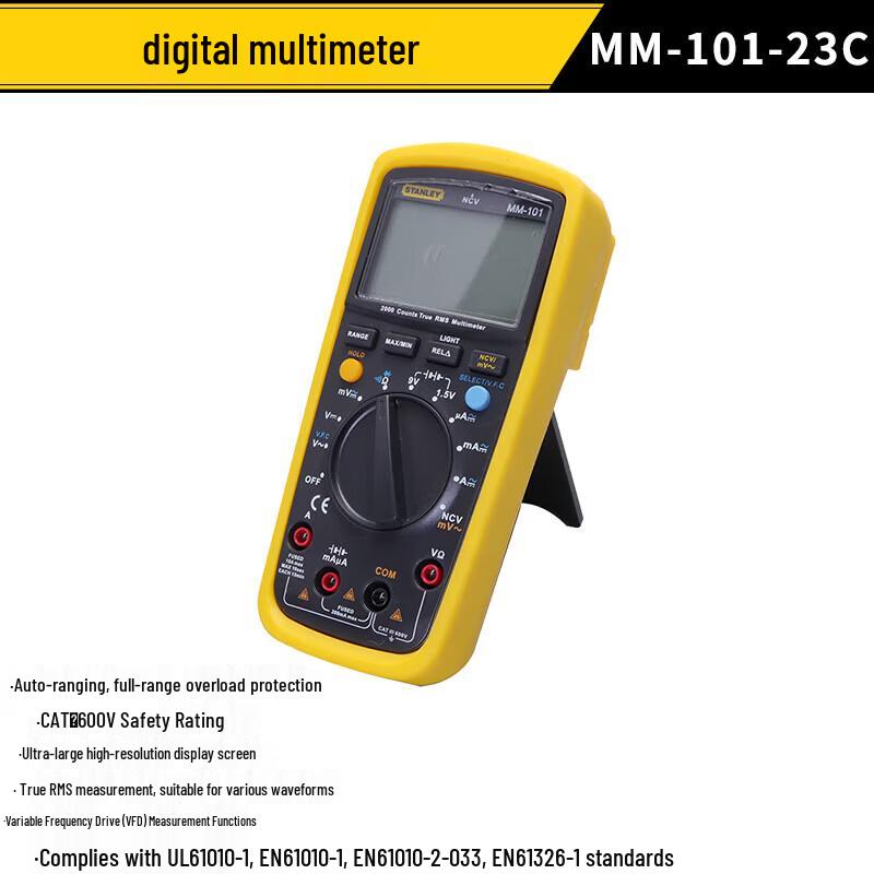 Stanley MM-101-23C Digital Multimeter
Stanley MM-101-23C Digital Multimeter