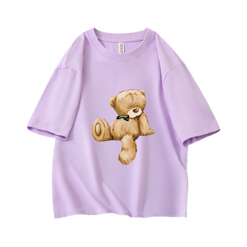 Cute Sleepy Bear With Bow Oversized Short Sleeve O Neck T Shirt Graphic Print 100 Cotton 2000s Women Tops clothes Summer L
Cute Sleepy Bear With Bow Oversized Short Sleeve O Neck T Shirt Graphic Print 100 Cotton 2000s Women Tops clothes Summer L