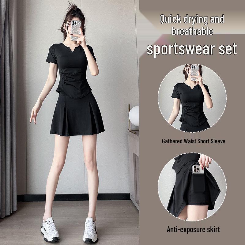 Women s Summer Sportswear Set 2025: Quick-Dry Running, Tennis, Badminton, Yoga Skirt Outfit S
Women s Summer Sportswear Set 2025: Quick-Dry Running, Tennis, Badminton, Yoga Skirt Outfit S