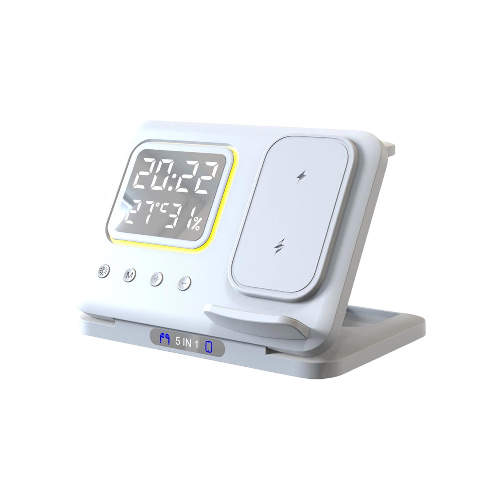 Clock Temperature Night Light Folding Earphone Compatible With And Watch 5-In-1 Wireless Charger One Size білий
Clock Temperature Night Light Folding Earphone Compatible With And Watch 5-In-1 Wireless Charger One Size білий