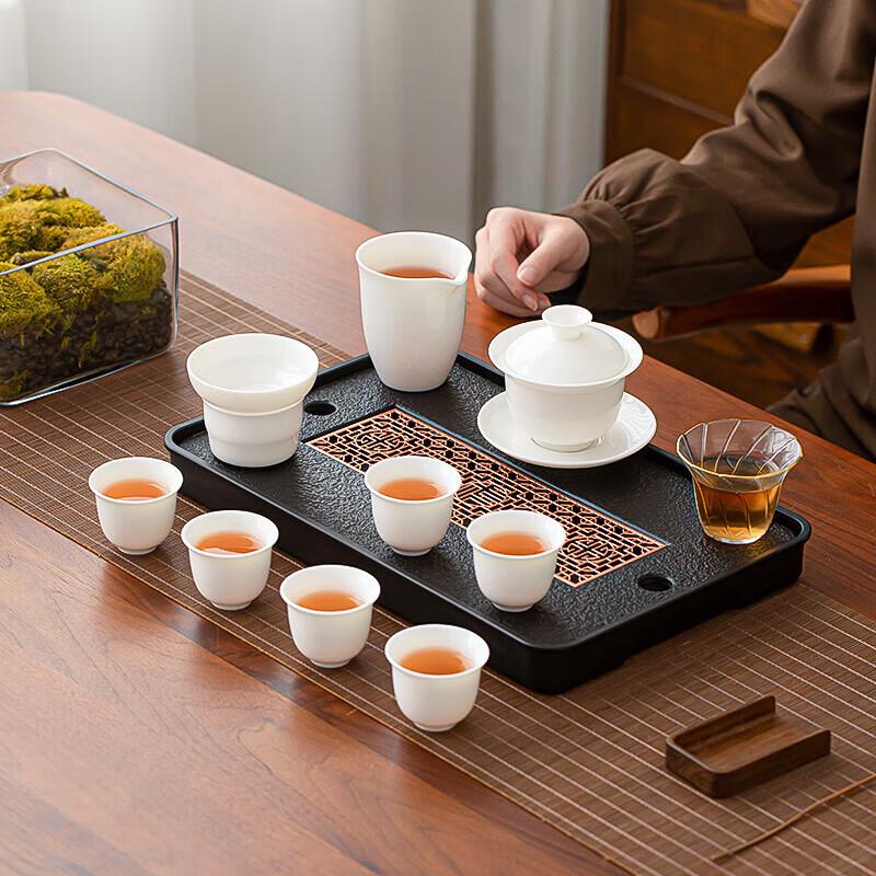 Su s Ceramic Mutton Fat Jade Gaiwan Tea Set
Su s Ceramic Mutton Fat Jade Gaiwan Tea Set