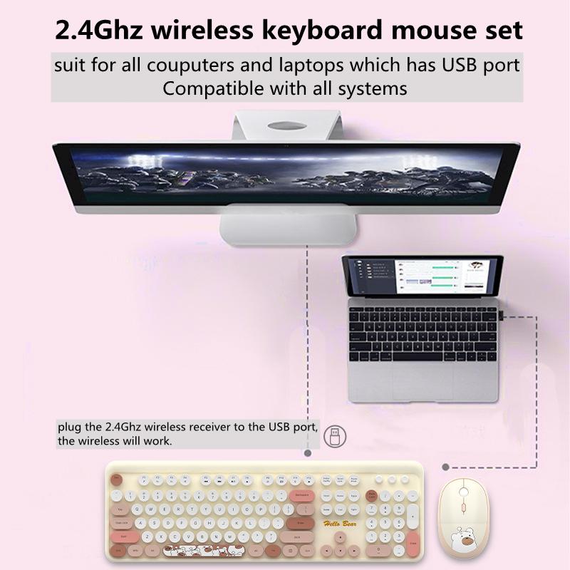 2023 Новый симпатичный комплект беспроводных клавиатур и мышей Mute Full Size Pink Apricot Blue Green Purple для iPad Tablet PC Laptop Computer
2023 Новый симпатичный комплект беспроводных клавиатур и мышей Mute Full Size Pink Apricot Blue Green Purple для iPad Tablet PC Laptop Computer