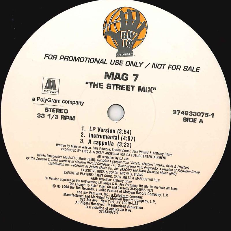 12inch Record MAG 7 - Street Mix 3746330751PROMO BIV 10 1998 US Rap & Hip-Hop/R&B Used
12inch Record MAG 7 - Street Mix 3746330751PROMO BIV 10 1998 US Rap & Hip-Hop/R&B Used