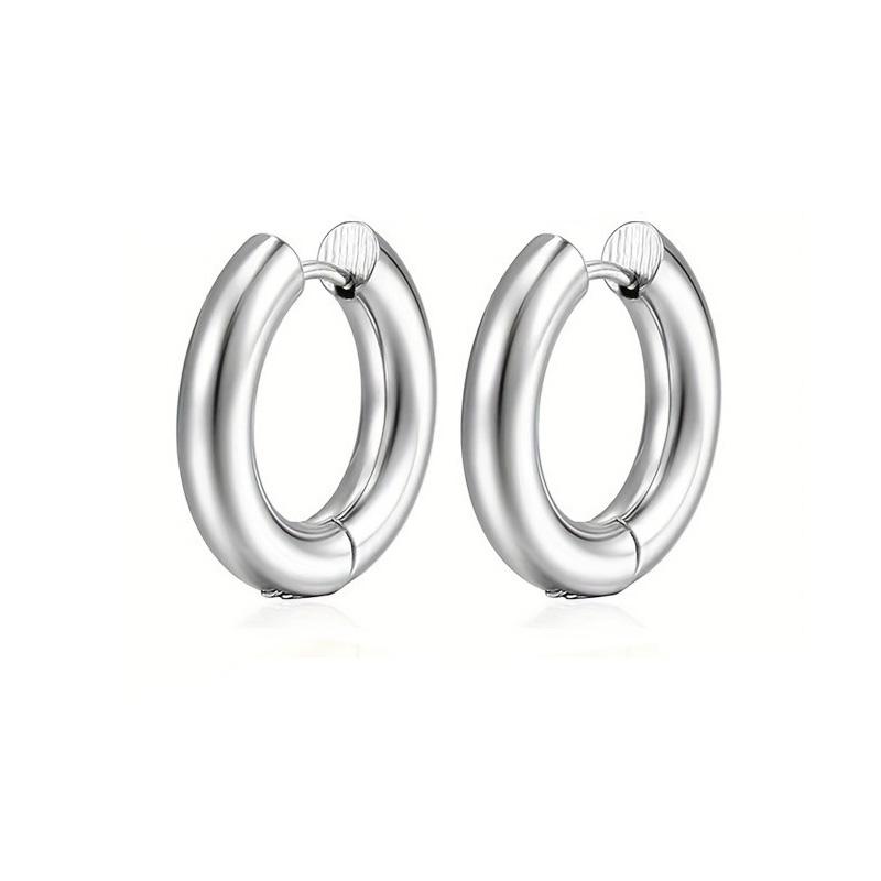 2pcs Stainless Steel Hoop Earrings Round Loop Earring for Women Men Big Size 5.0mm Hyperbole Ear Bone Buckle Hiphop Jewelry 10mm
2pcs Stainless Steel Hoop Earrings Round Loop Earring for Women Men Big Size 5.0mm Hyperbole Ear Bone Buckle Hiphop Jewelry 10mm
