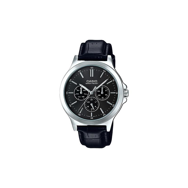 Casio STANDARD Series Fashionable Business Retro Classic Three Eyes Six Pins Black Dial Waterproof Quartz Movement Genuine Leather Strap MTP-V300L-1A чёрный
Casio STANDARD Series Fashionable Business Retro Classic Three Eyes Six Pins Black Dial Waterproof Quartz Movement Genuine Leather Strap MTP-V300L-1A чёрный