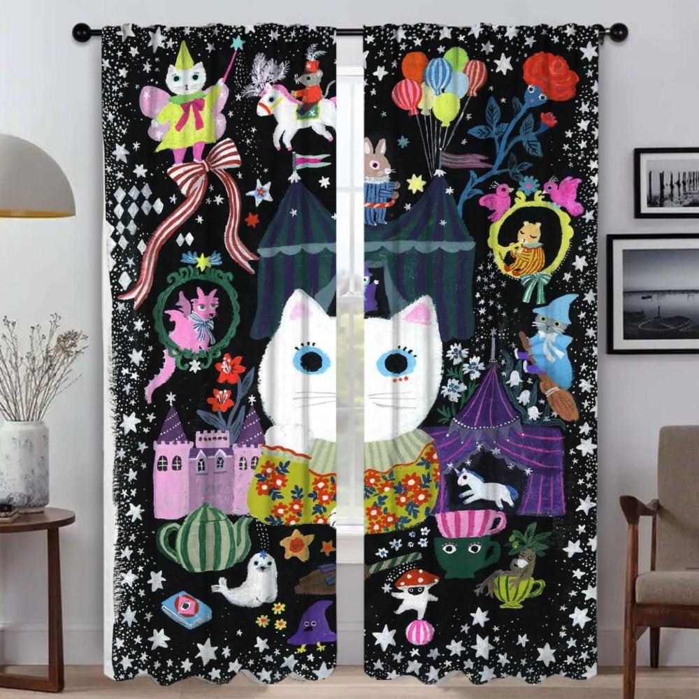 Современные шторы для гостиной для камеры, кошачьего искусства, домашнего интерьера, шторы из 2 предметов, украшение на Хэллоуин, затемняющие шторы W50xH70cmx2pcs-CL
Современные шторы для гостиной для камеры, кошачьего искусства, домашнего интерьера, шторы из 2 предметов, украшение на Хэллоуин, затемняющие шторы W50xH70cmx2pcs-CL