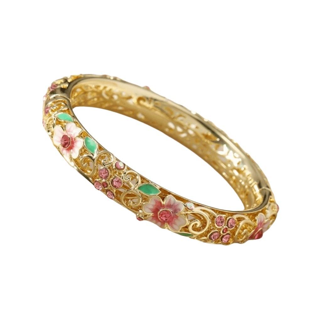 Double Layered Chinese Cloisonne Bangle Zircon Exquisite Cloisonne Bracelet Hollow Wire Elegant Enamel Art Jewelry Ethnic Style розовый
Double Layered Chinese Cloisonne Bangle Zircon Exquisite Cloisonne Bracelet Hollow Wire Elegant Enamel Art Jewelry Ethnic Style розовый
