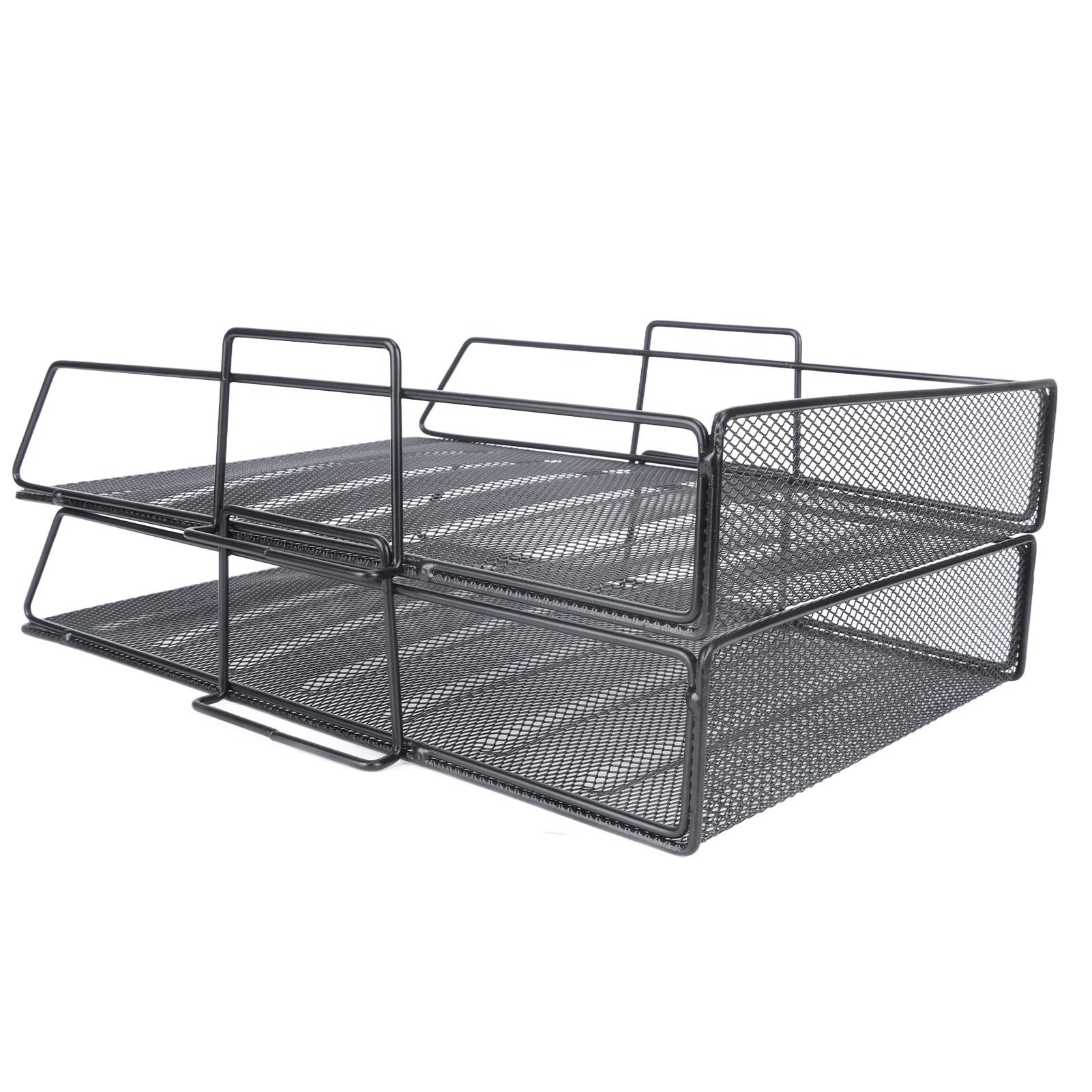 2pcs 2 Tier File Trays Vertical 2 Layer Stackable Desk Tray Mesh Hollow Iron Free DIY Combination
2pcs 2 Tier File Trays Vertical 2 Layer Stackable Desk Tray Mesh Hollow Iron Free DIY Combination