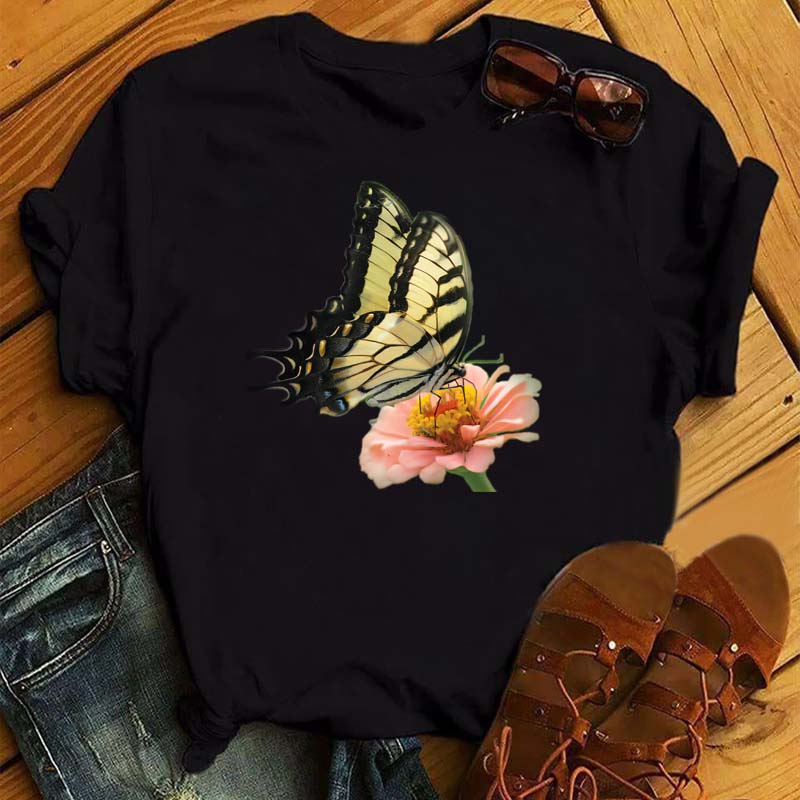 Женская футболка с модным принтом в виде цветов и бабочек, повседневный топ с коротким рукавом, одежда, женская футболка с графическим принтом 6xl
Женская футболка с модным принтом в виде цветов и бабочек, повседневный топ с коротким рукавом, одежда, женская футболка с графическим принтом 6xl