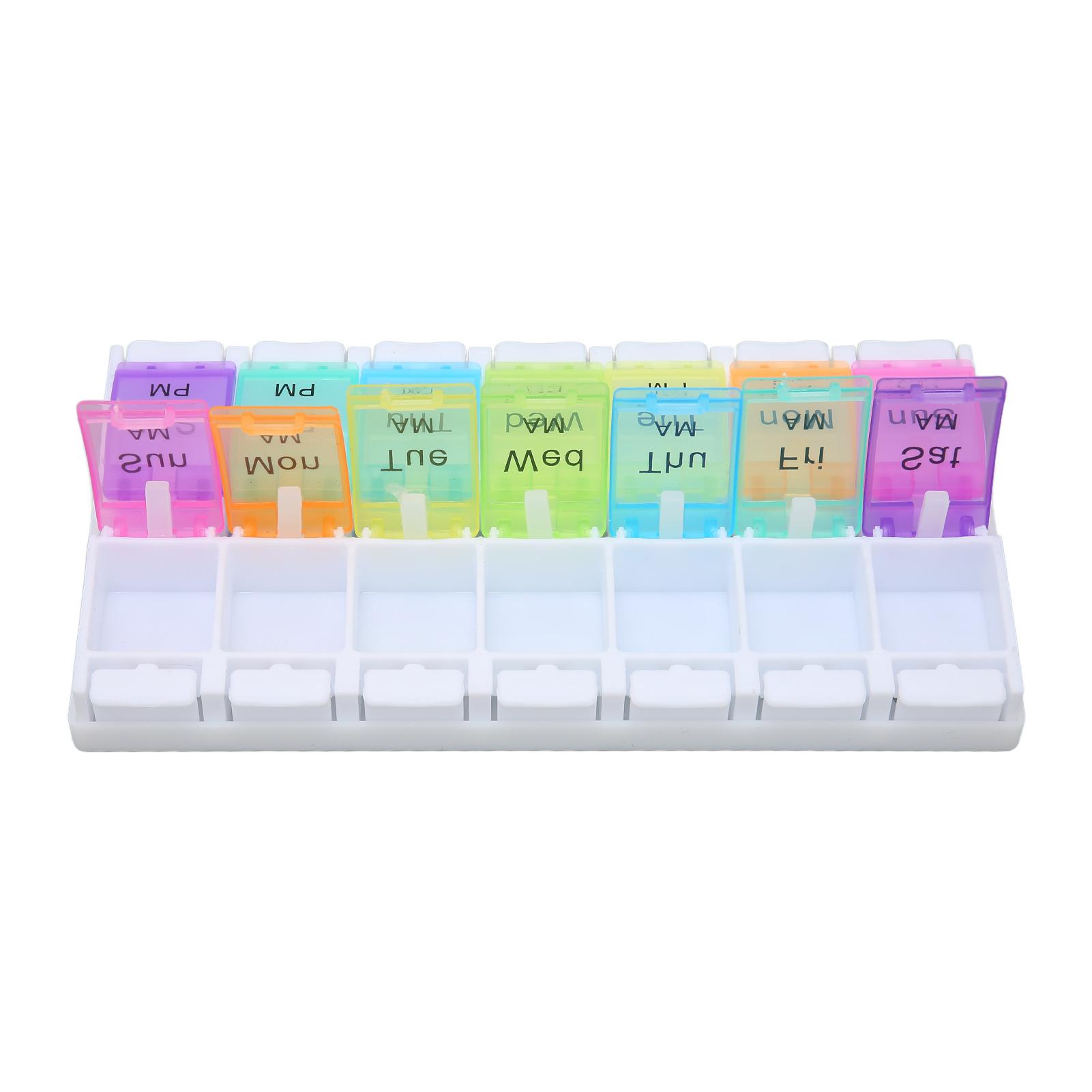 Pills Organizer 14 Grids Multiple Colors Large Capacity Separate Lightweight Portable Pills Container
Pills Organizer 14 Grids Multiple Colors Large Capacity Separate Lightweight Portable Pills Container