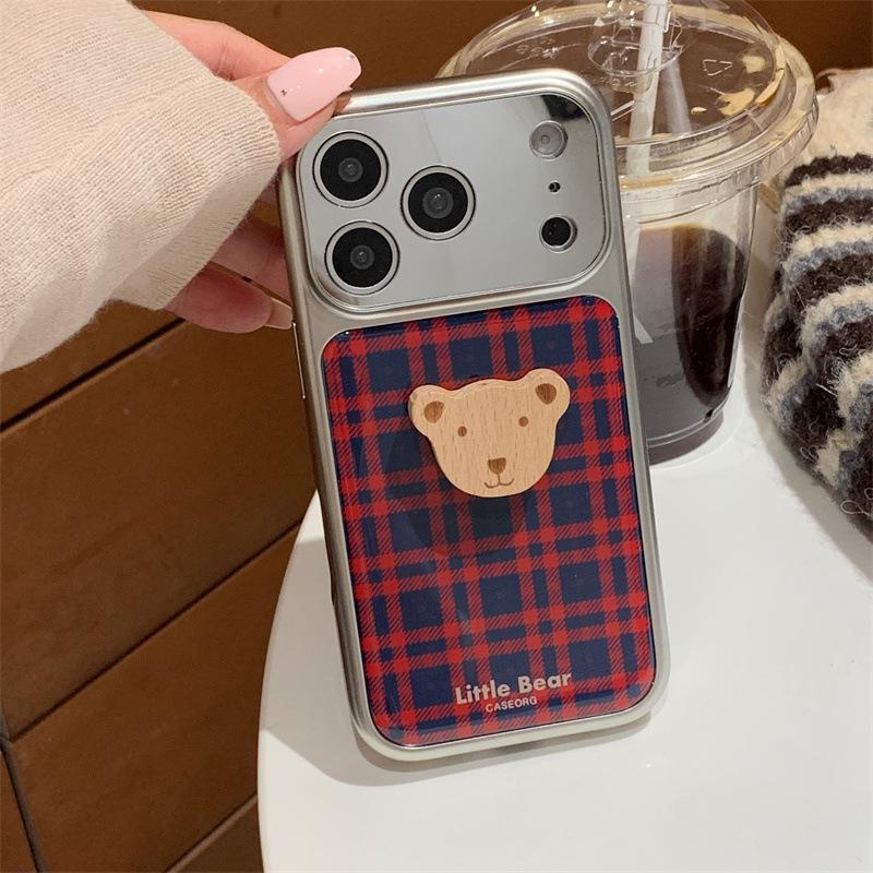 Plaid 3D Bear Head Case for iPhone 17, 16 Pro Max, 15, 14 - Trendy Building Blocks Design iPhone 17 Pro
Plaid 3D Bear Head Case for iPhone 17, 16 Pro Max, 15, 14 - Trendy Building Blocks Design iPhone 17 Pro