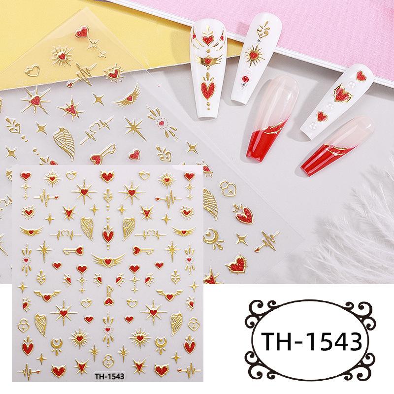Valentine s Day love heart 3D nail art sticker bronzing DIY nail art heart print nail decals TH-1543
Valentine s Day love heart 3D nail art sticker bronzing DIY nail art heart print nail decals TH-1543