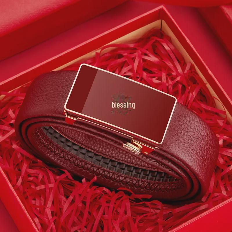 King Paul Men s Genuine Leather Zodiac Belt with Automatic Buckle, Red - Ideal for Weddings 105 cm
King Paul Men s Genuine Leather Zodiac Belt with Automatic Buckle, Red - Ideal for Weddings 105 cm