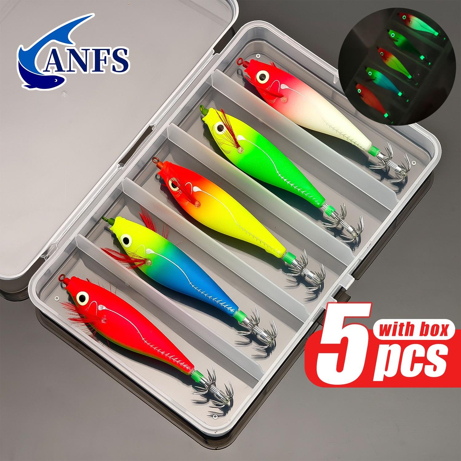 5pcs Glowing Squid Hooks - Horizontal Shrimp Lures - Baits for Egi,Cuttlefish Squid Jigs,Hard Baits for Octopus Fishing
5pcs Glowing Squid Hooks - Horizontal Shrimp Lures - Baits for Egi,Cuttlefish Squid Jigs,Hard Baits for Octopus Fishing