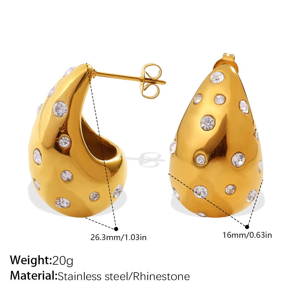 2026 NEuropean and American Cross-border Retro Temperament Gold Full Diamond Light Luxury Earrings 18K Gold Versatile Big Water Drop Earrings
2026 NEuropean and American Cross-border Retro Temperament Gold Full Diamond Light Luxury Earrings 18K Gold Versatile Big Water Drop Earrings