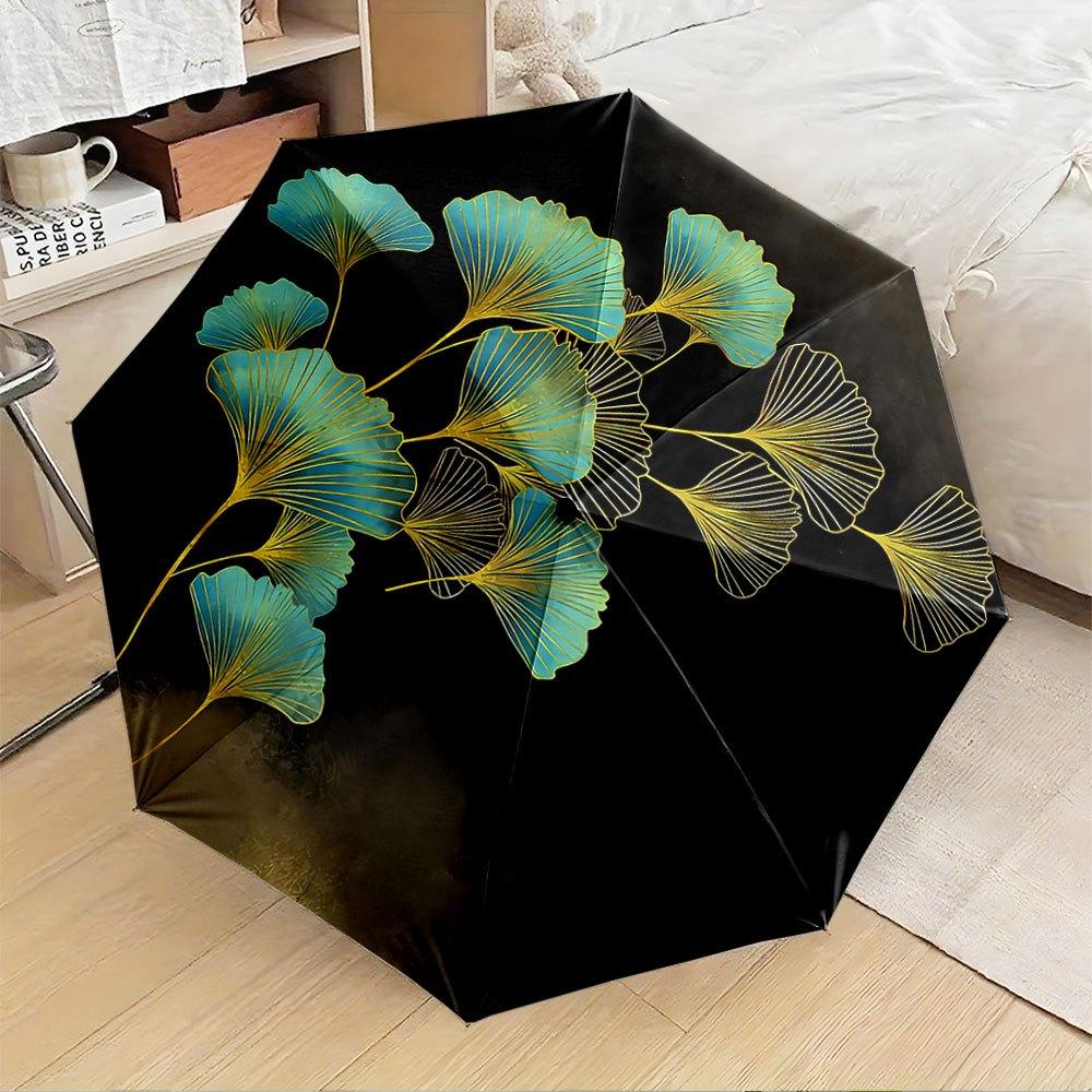 Automatic Opening/Closing Umbrella with Teal & Golden Ginkgo Leaf Pattern - 8-Rib Black Frame, Automatic Folding/Unfolding, Co (as the picture,Iron&8K)
Automatic Opening/Closing Umbrella with Teal & Golden Ginkgo Leaf Pattern - 8-Rib Black Frame, Automatic Folding/Unfolding, Co (as the picture,Iron&8K)
