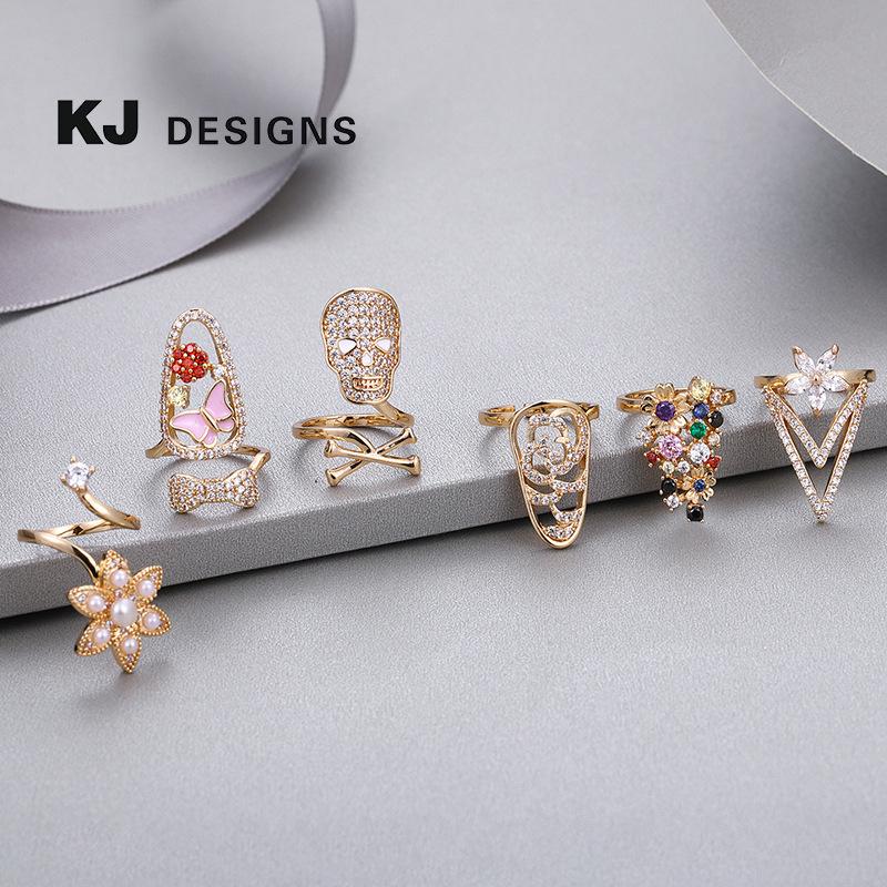 Kenjie Copper-Plated Gold Zircon Adjustable Nail Ring for Women – Hip Hop Geometric Fingertip Art Adjustable
Kenjie Copper-Plated Gold Zircon Adjustable Nail Ring for Women – Hip Hop Geometric Fingertip Art Adjustable