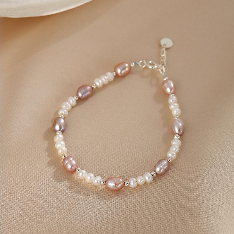 Pink purple natural pearl bracelet French exquisite OT buckle bracelet summer splicing beaded jewelry
Pink purple natural pearl bracelet French exquisite OT buckle bracelet summer splicing beaded jewelry