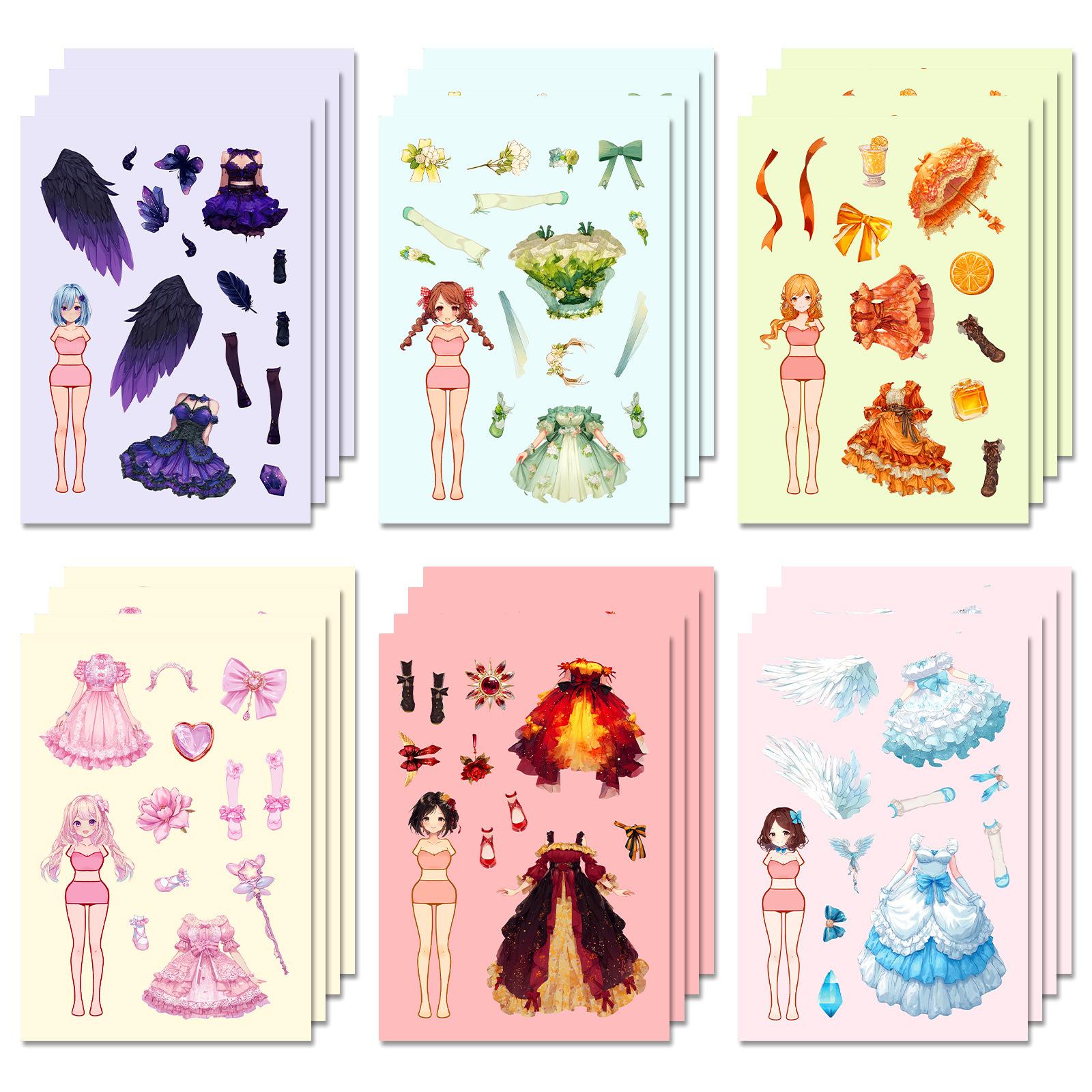 6 Sheets/Pack Beautiful Girl Dress Up Puzzle Sticker Anime Cartoon Collage Girl Handmade Diy Sticker
6 Sheets/Pack Beautiful Girl Dress Up Puzzle Sticker Anime Cartoon Collage Girl Handmade Diy Sticker