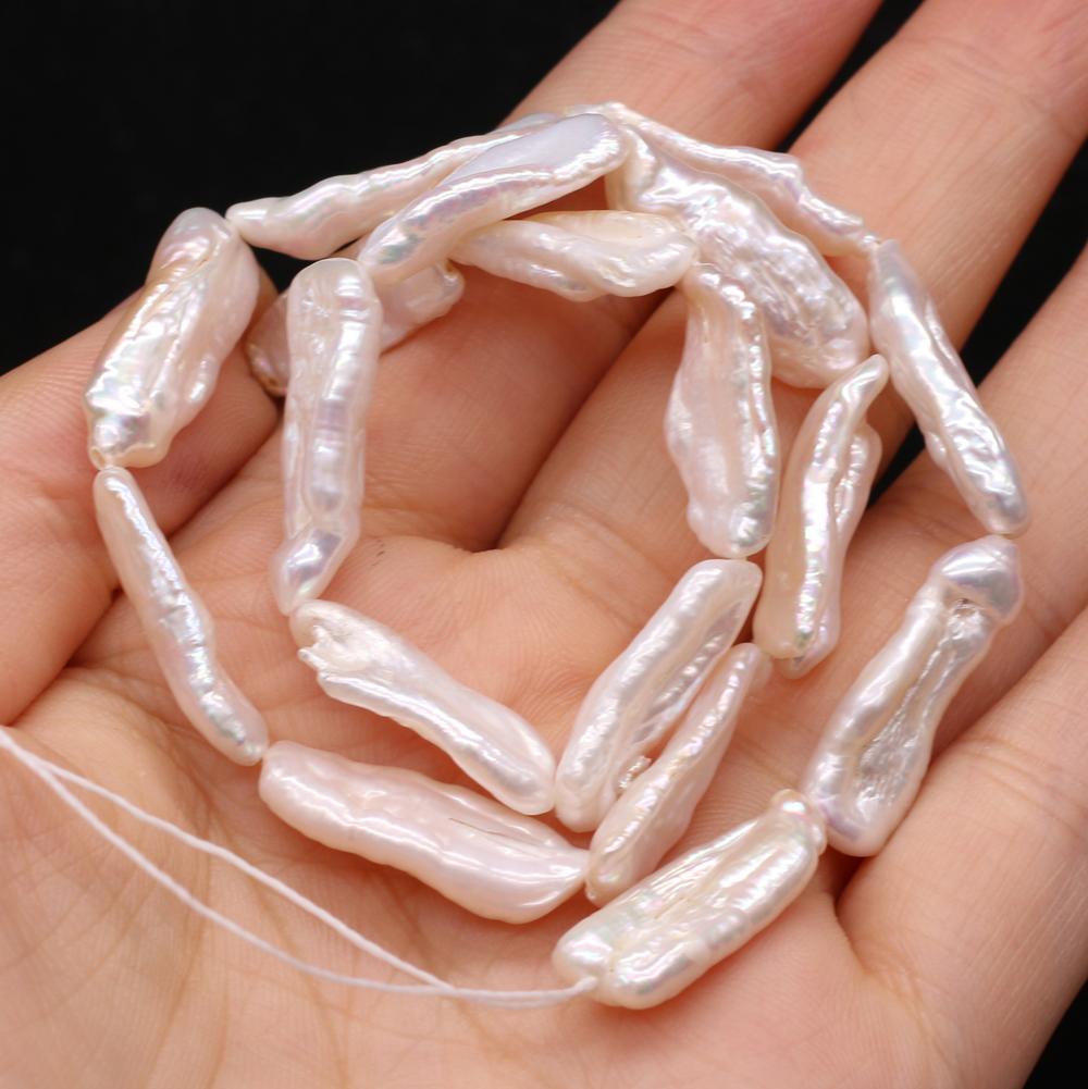1String, White Natural Freshwater Pearls, 8×25-9×27mm Irregular Strips Pearl Beads for Jewelry Making DIY Necklace Bracelet Accessories 36cm 1String/8×25-9×27mm-36cm білий
1String, White Natural Freshwater Pearls, 8×25-9×27mm Irregular Strips Pearl Beads for Jewelry Making DIY Necklace Bracelet Accessories 36cm 1String/8×25-9×27mm-36cm білий