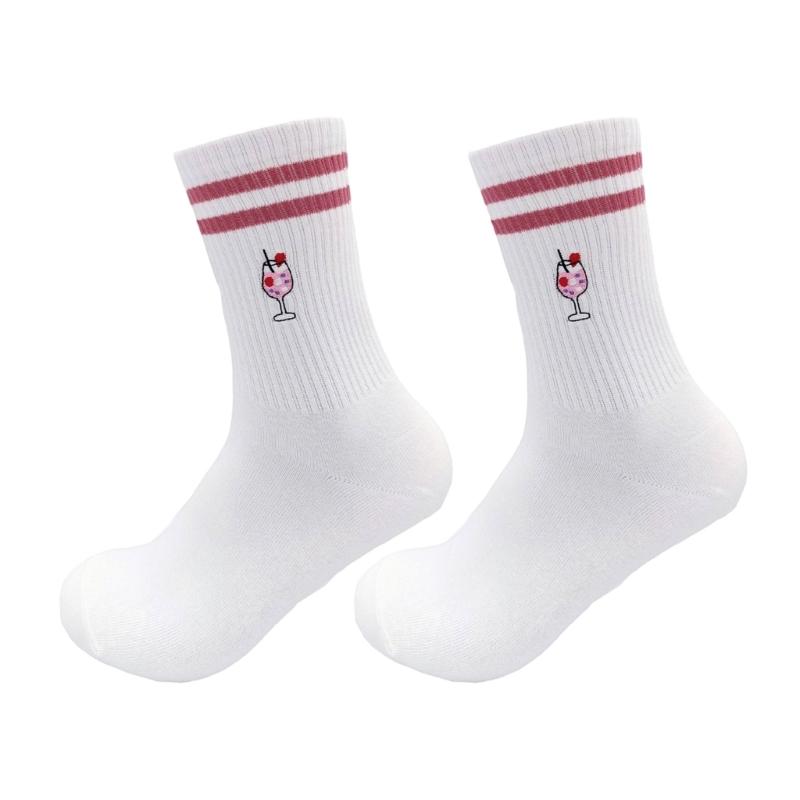 Breathable Athletic Socks Embroidered Cocktail Motif Comfortable Sports Stripe Cotton Crew Socks for Men and Women
Breathable Athletic Socks Embroidered Cocktail Motif Comfortable Sports Stripe Cotton Crew Socks for Men and Women