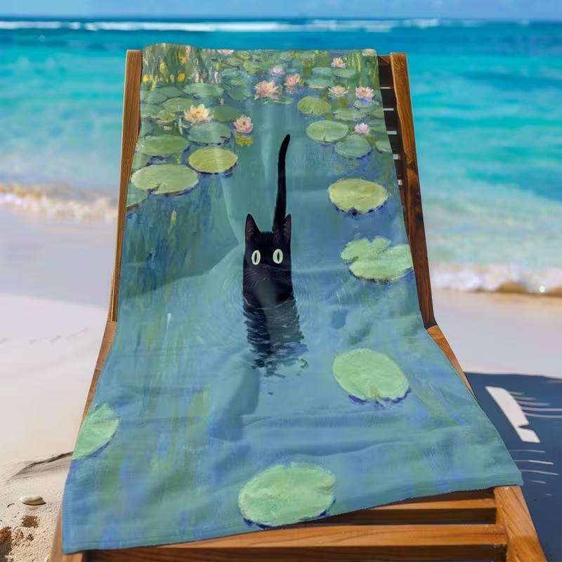 Super Sized Cat Swimming Ring Printed Beach Towel Style Pattern Design Beach Towel Ultra-fine Fiber Large Sand Free Quick Drying W30*H60(CM)
Super Sized Cat Swimming Ring Printed Beach Towel Style Pattern Design Beach Towel Ultra-fine Fiber Large Sand Free Quick Drying W30*H60(CM)