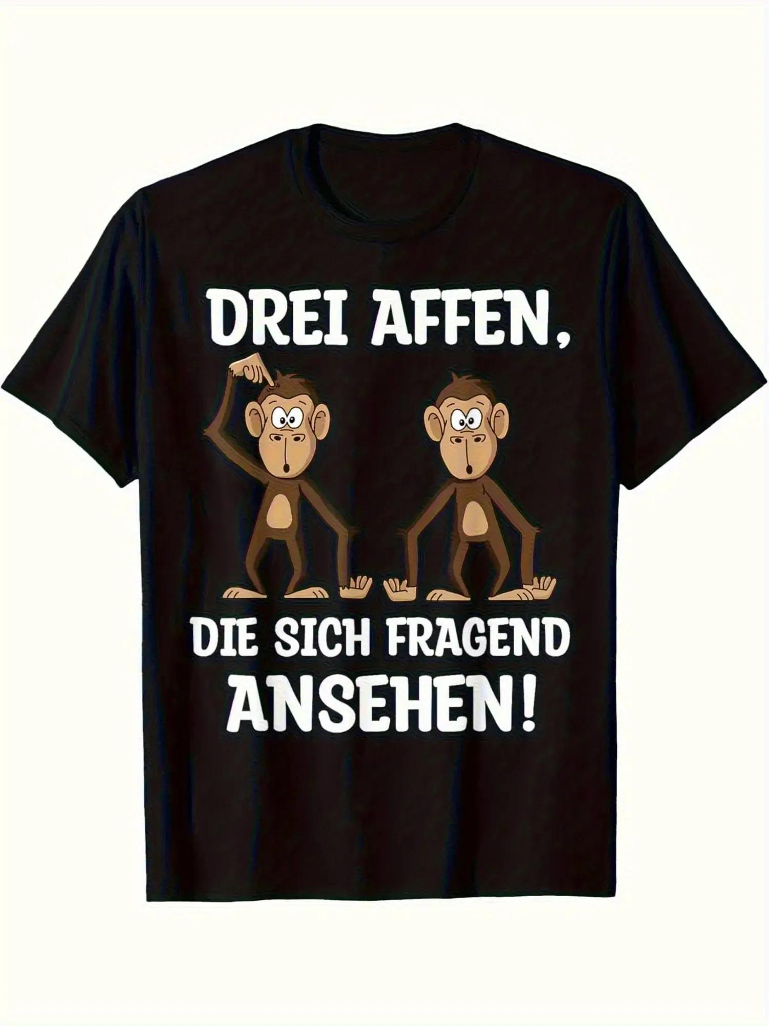 Men s Retro Patterned T-shirt with An Interesting German Quote: Three Monkeys Watching Curiously! Summer Outdoor Sports - M... 5XL різнокольоровий
Men s Retro Patterned T-shirt with An Interesting German Quote: Three Monkeys Watching Curiously! Summer Outdoor Sports - M... 5XL різнокольоровий