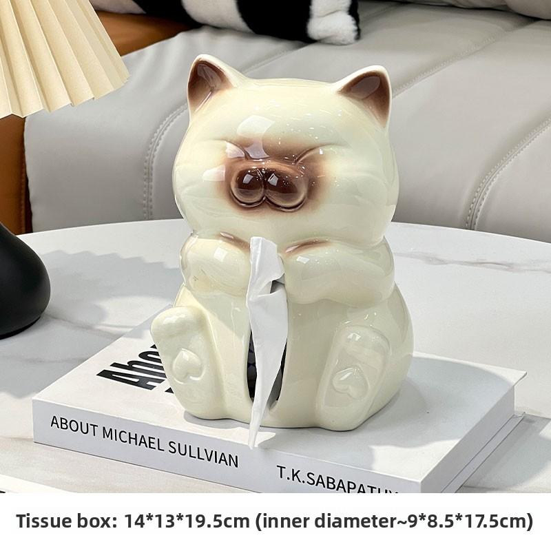 Cat Shaped Ceramic Tissue Box Creative Cute Ceramic Paper Box Home Living Room Desktop Ceramic Napkin Paper Box Kitchen Storage
Cat Shaped Ceramic Tissue Box Creative Cute Ceramic Paper Box Home Living Room Desktop Ceramic Napkin Paper Box Kitchen Storage