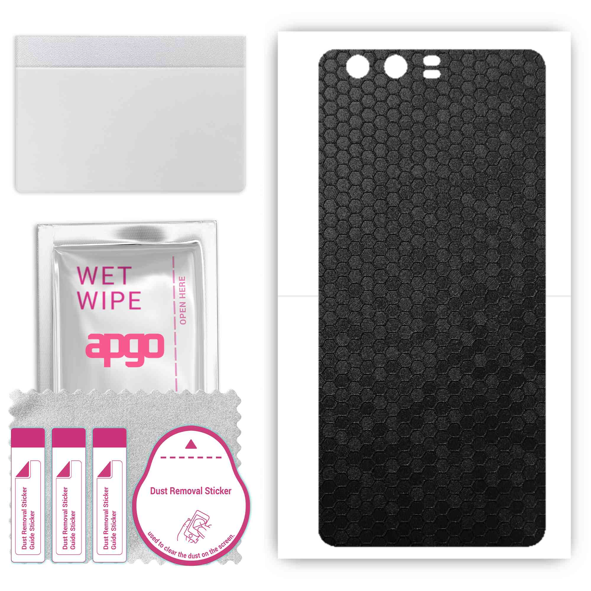 Apgo Protective Skin Sticker for the back compatible with Huawei P10, Wrap Film, Foil, Vinyl - Pattern Black Honeycomb
Apgo Protective Skin Sticker for the back compatible with Huawei P10, Wrap Film, Foil, Vinyl - Pattern Black Honeycomb