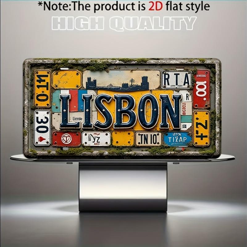 D Plane Only Decorative Items Available pc Vintage Lisbon Metal Decorative Plaque And Ornament Rustic Style Wall Decor 15x30cm(5.9x7.8inch)
D Plane Only Decorative Items Available pc Vintage Lisbon Metal Decorative Plaque And Ornament Rustic Style Wall Decor 15x30cm(5.9x7.8inch)
