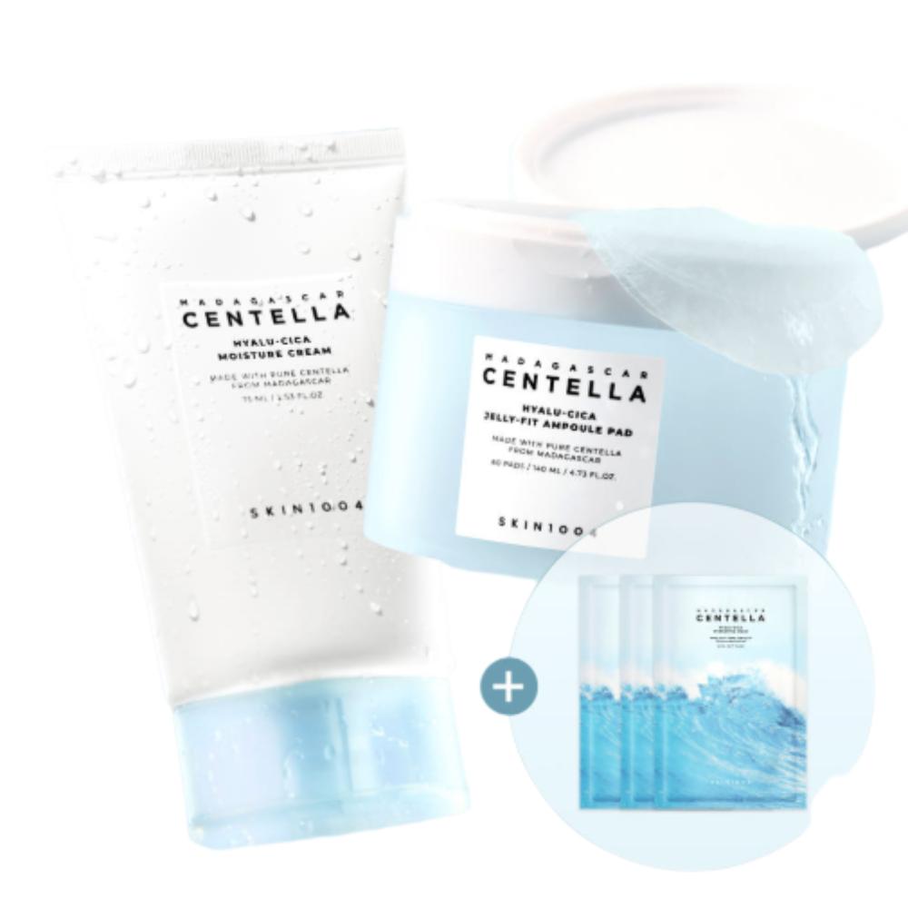SKIN1004 Hyalu-Cica Jelly-Fit Ampoule Pads 60 Pads + Moisture Cream 75ml (+ Hyalu-Cica Hydrating Mask 3 Sheets)
SKIN1004 Hyalu-Cica Jelly-Fit Ampoule Pads 60 Pads + Moisture Cream 75ml (+ Hyalu-Cica Hydrating Mask 3 Sheets)
