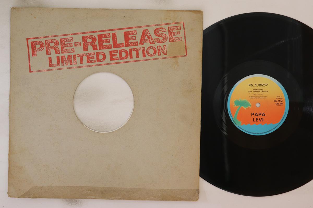 12inch Record PAPA LEVI - Big N Broad 12IS208 Island Records 1984 UK Reggae, Ska & Dub Used
12inch Record PAPA LEVI - Big N Broad 12IS208 Island Records 1984 UK Reggae, Ska & Dub Used