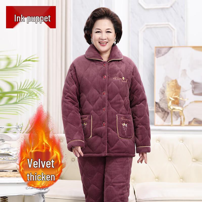 Women s Warm Embroidered Coral Fleece Loungewear Set L
Women s Warm Embroidered Coral Fleece Loungewear Set L