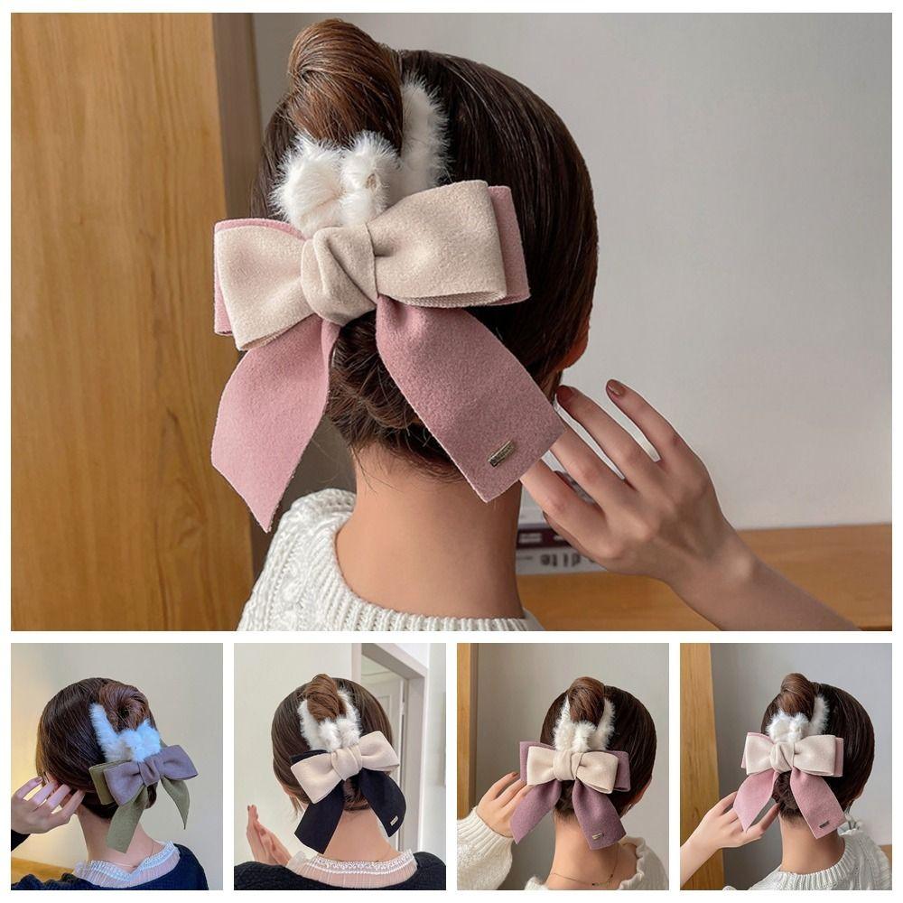 Contrasting colors Bow Claw Clip Ribbon Plush Crab Clip Fashion Bow Plush Hair Claw Bathing
Contrasting colors Bow Claw Clip Ribbon Plush Crab Clip Fashion Bow Plush Hair Claw Bathing