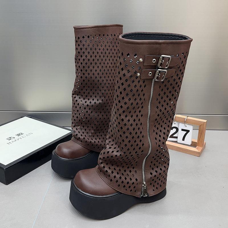 Big head pants boots Spice girls pile boots thick-soled hollow boots but knee boots tall knight boots casual versatile 39 коричневый
Big head pants boots Spice girls pile boots thick-soled hollow boots but knee boots tall knight boots casual versatile 39 коричневый