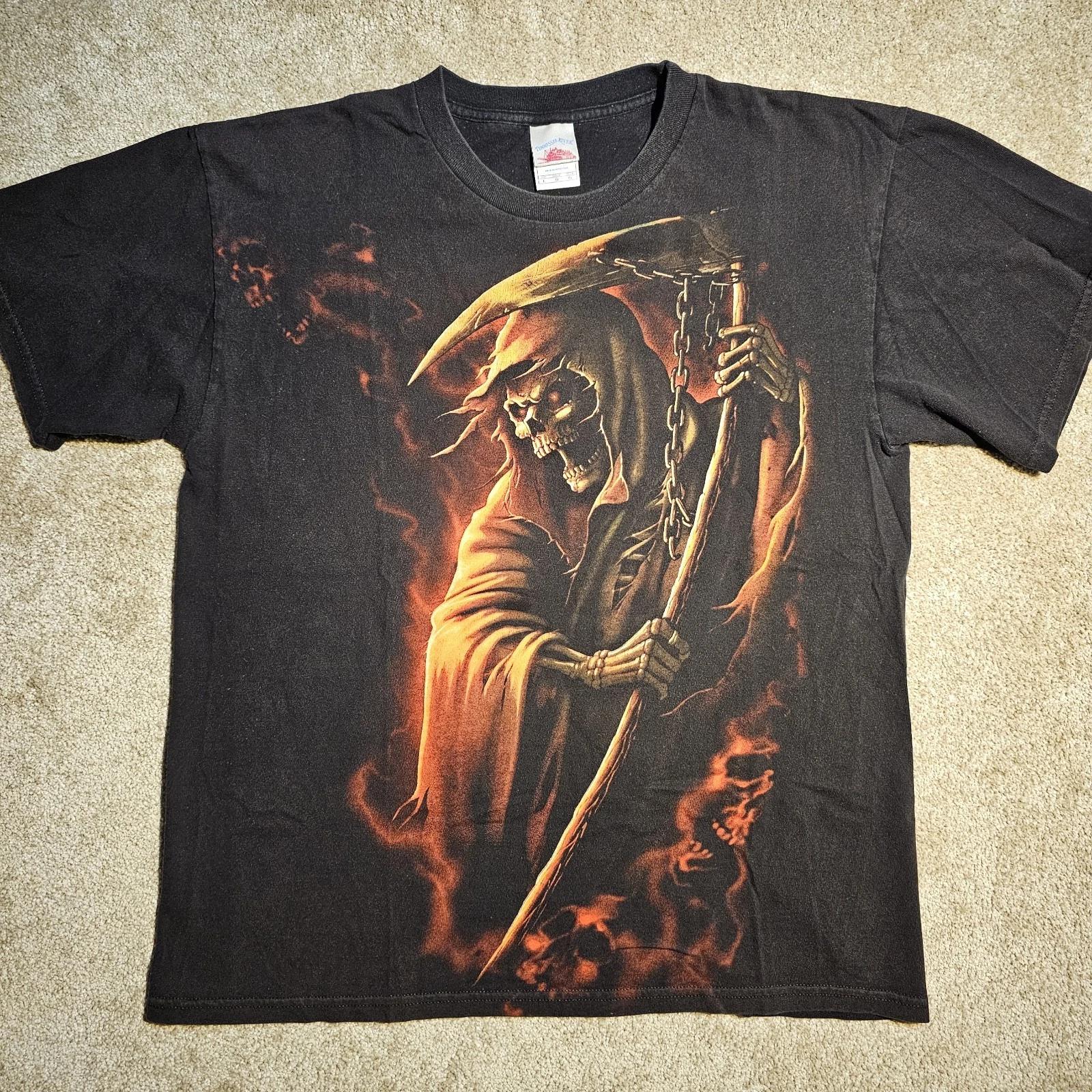 Vtg Y2k Tennessee River Grim Reaper Mens L Black T-shirt Emo Goth Edgy Burnout M
Vtg Y2k Tennessee River Grim Reaper Mens L Black T-shirt Emo Goth Edgy Burnout M