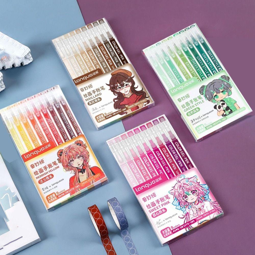 9 Colors Color Gel Pen Quick Drying Vintage Marker Multifunctional Neutral Pen Students Gift Green Series
9 Colors Color Gel Pen Quick Drying Vintage Marker Multifunctional Neutral Pen Students Gift Green Series