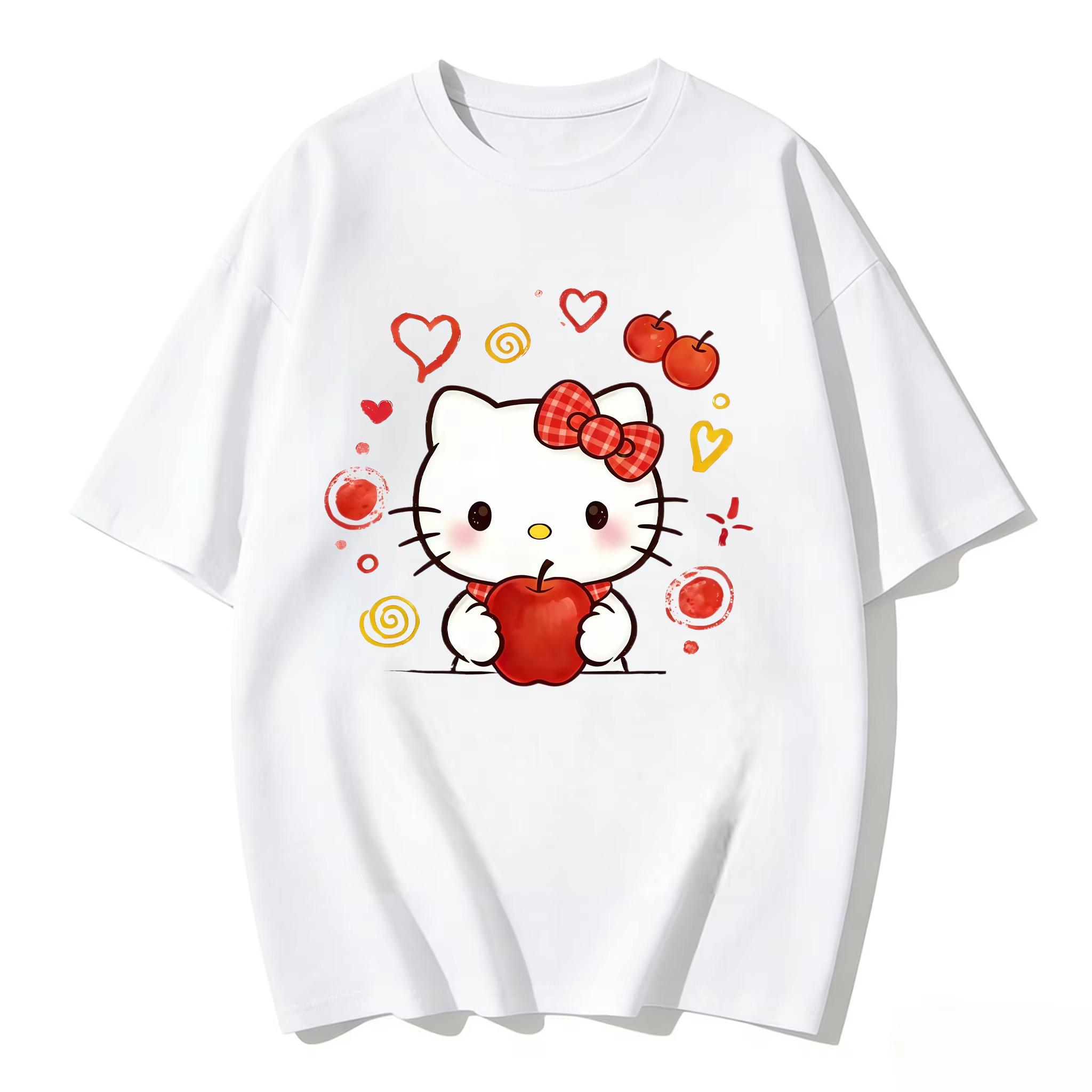 2026 Summer Hello Kitty Cartoon Printed Short Sleeve Pure Cotton Tshirt Womens Family Matching Outfits Classic Fashion Tee Top S
2026 Summer Hello Kitty Cartoon Printed Short Sleeve Pure Cotton Tshirt Womens Family Matching Outfits Classic Fashion Tee Top S