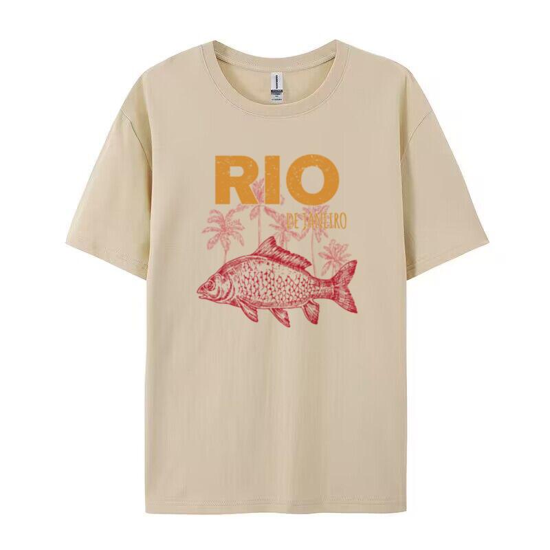 Rio De Janeiro Graphic Tee Short Sleeve Cotton Women Vintage TShirt Oversized Retro Palm Tree Brasil Print Shirt Female Clothes 2XL
Rio De Janeiro Graphic Tee Short Sleeve Cotton Women Vintage TShirt Oversized Retro Palm Tree Brasil Print Shirt Female Clothes 2XL