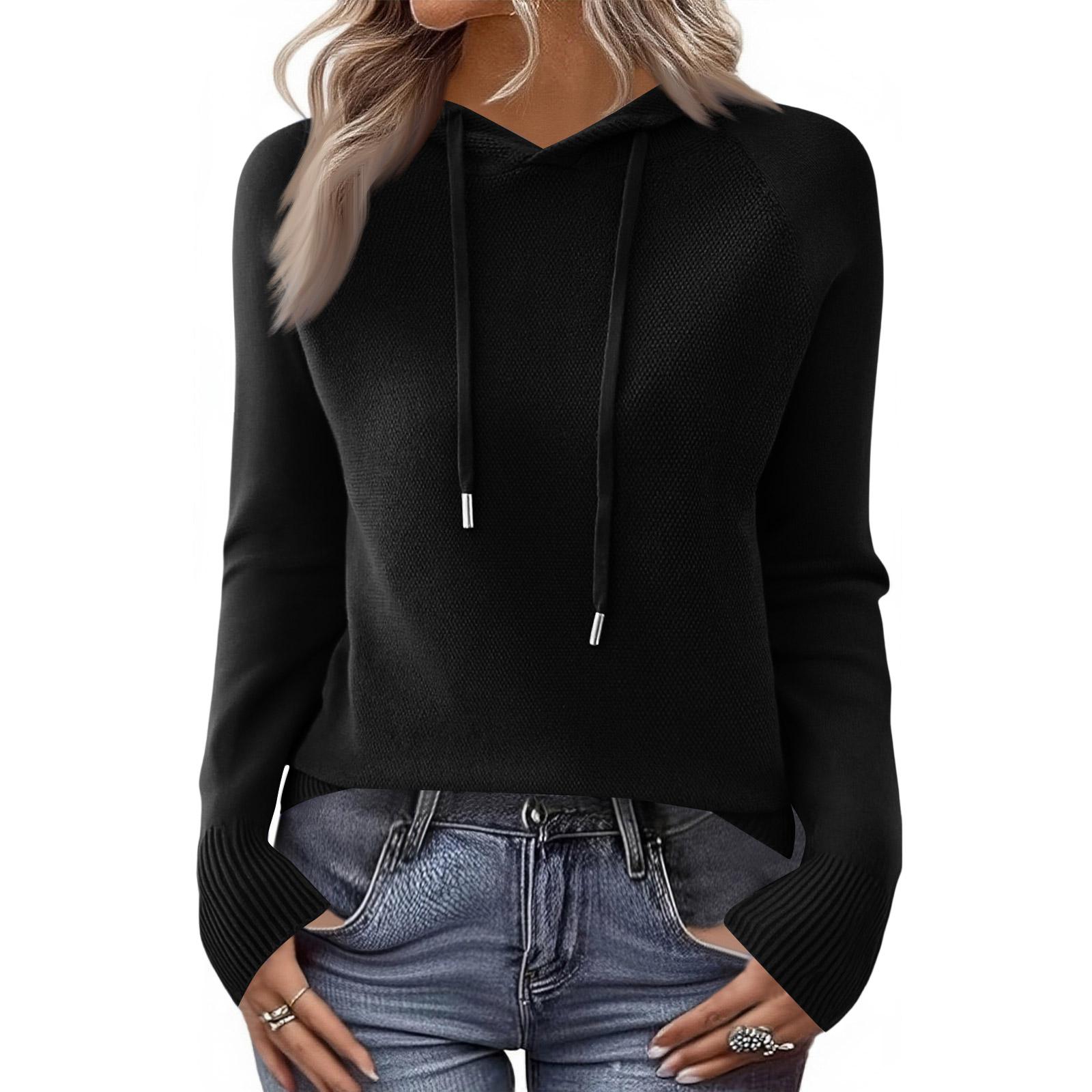 Ladies Casual Color Knitted Raglan Hooded Sweatshirt XXL чорний
Ladies Casual Color Knitted Raglan Hooded Sweatshirt XXL чорний