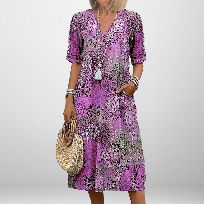 New Summer Women s Clothing Elegant and Fashionable Printed V-neck Short-sleeved Dress 3XL
New Summer Women s Clothing Elegant and Fashionable Printed V-neck Short-sleeved Dress 3XL