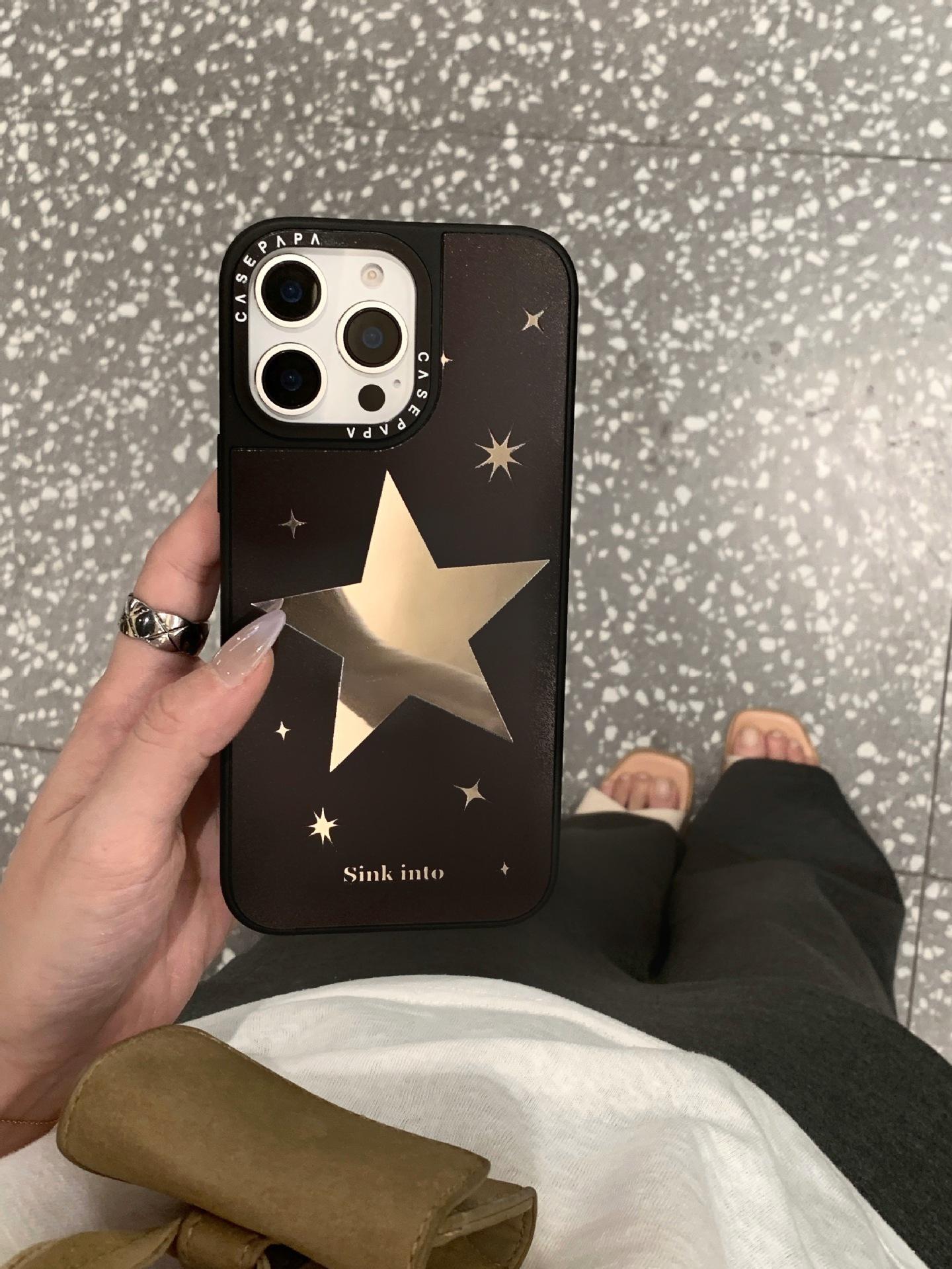 Chic Starry Black Mirror Phone Case with Chain for iPhone 17/16/15/14 Pro Max iPhone 14 Pro
Chic Starry Black Mirror Phone Case with Chain for iPhone 17/16/15/14 Pro Max iPhone 14 Pro