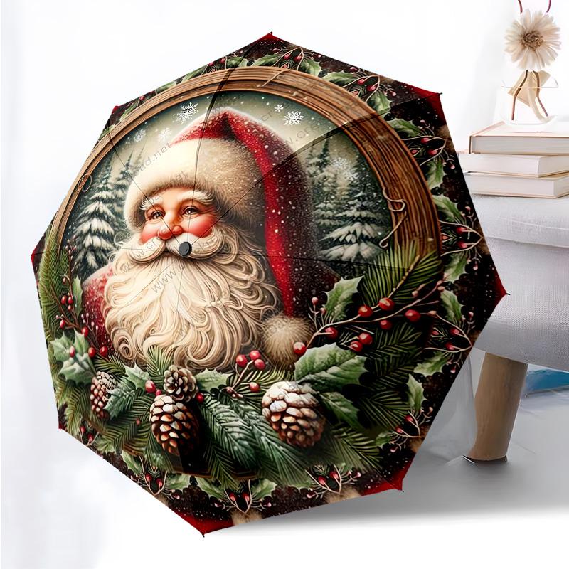 Christmas Pattern Folding Umbrella Fashion Auto-Open 8 Iron Ribs Plastic Handle Foldable Sunshade Perfect Christmas Gifts
Christmas Pattern Folding Umbrella Fashion Auto-Open 8 Iron Ribs Plastic Handle Foldable Sunshade Perfect Christmas Gifts