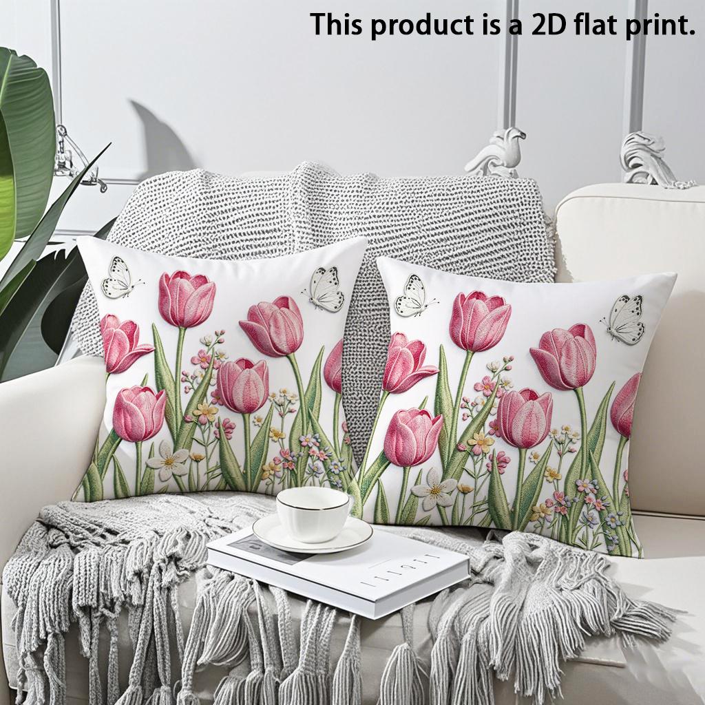 2pcs Pink Tulip Floral Throw Pillow Covers Spring Botanical Decorative Pillowcases for Sofa Bedroom Living Room Cushion cover 45x45cm-2pcs
2pcs Pink Tulip Floral Throw Pillow Covers Spring Botanical Decorative Pillowcases for Sofa Bedroom Living Room Cushion cover 45x45cm-2pcs