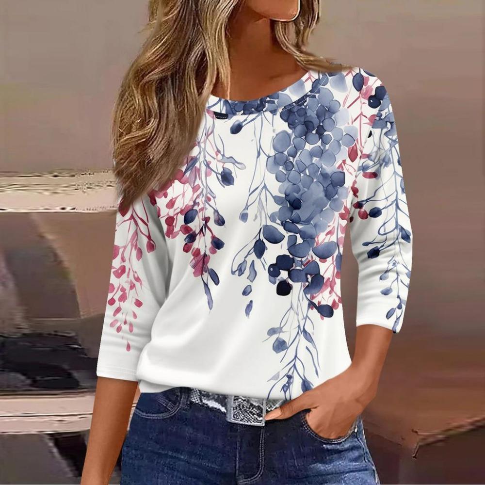 Round neck long sleeved loose casual printed top XL
Round neck long sleeved loose casual printed top XL