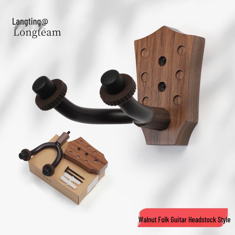Artistic Black Walnut Guitar Wall Mount Rack for Folk and Electric Guitars
Artistic Black Walnut Guitar Wall Mount Rack for Folk and Electric Guitars