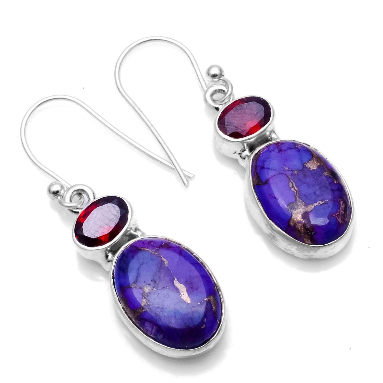 Purple Turquoise Gemstone Earrings Solid 925 Sterling Silver Handmade Earrings Jewelry Gift For Women And Girls E-1453
Purple Turquoise Gemstone Earrings Solid 925 Sterling Silver Handmade Earrings Jewelry Gift For Women And Girls E-1453