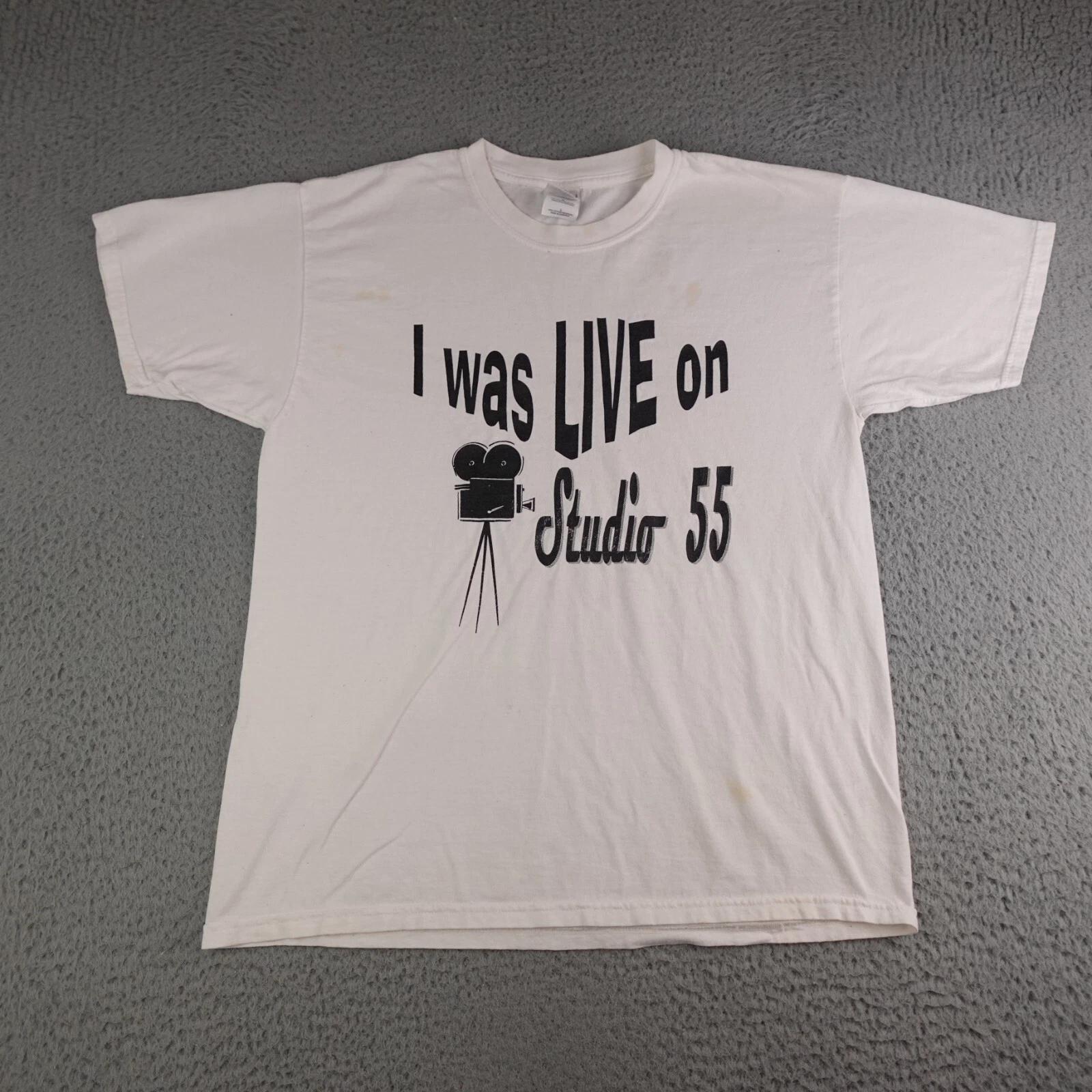 I Was Live On Studio 55 Shirt Mens Large White Short Sleeve Graphic* 2XL
I Was Live On Studio 55 Shirt Mens Large White Short Sleeve Graphic* 2XL